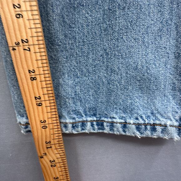 VTG Silver Jean 28x31 Straight Med Wash Y2K Street Western Casual Basic Grunge - Picture 16 of 16